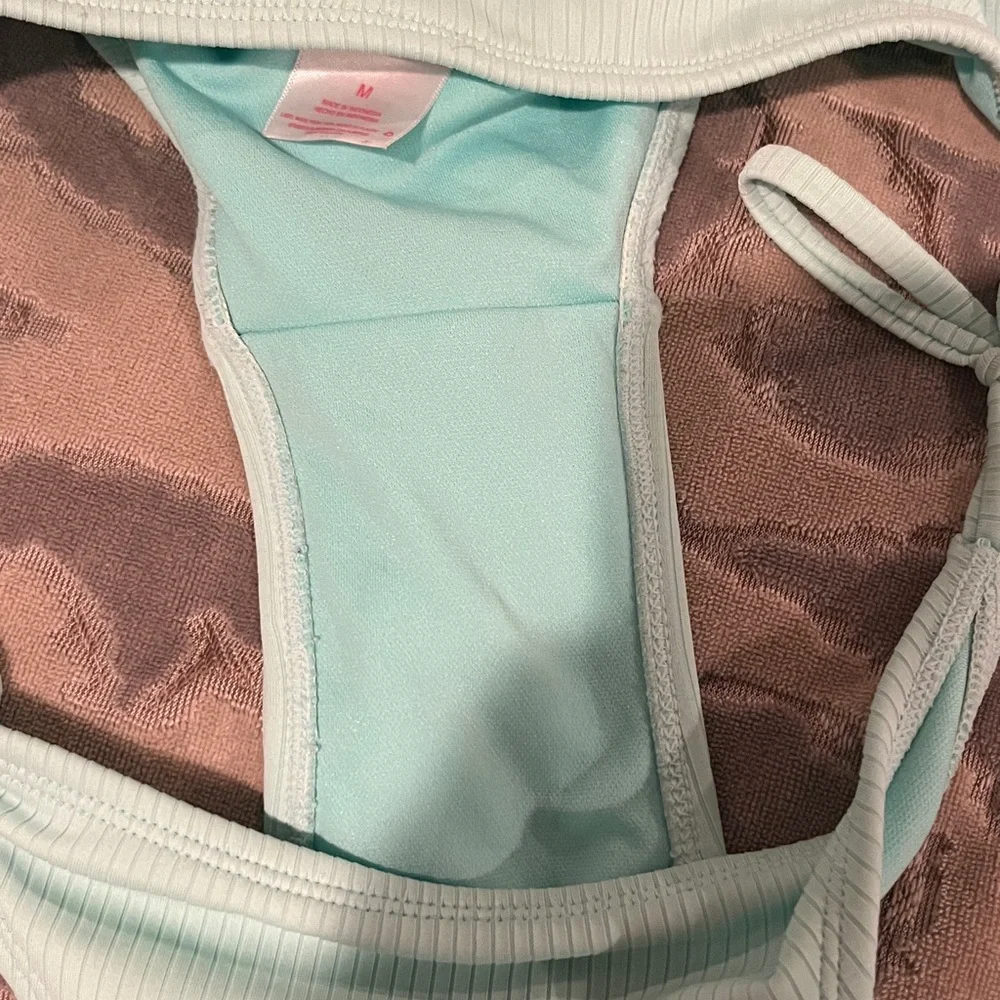 Xhilaration women’s 3 pieces swim separates seafoam green tops XS - bottoms M - Picture 5 of 6